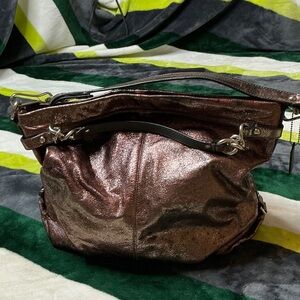 Coach Metallic Brown Shoulder Bag